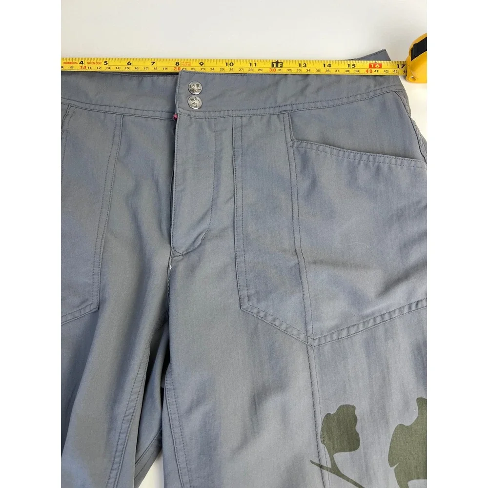 REI Co-op Womens Gray Hiking Shorts Size 12 UPF 50 Quick Dry Outdoor Trail Leaf